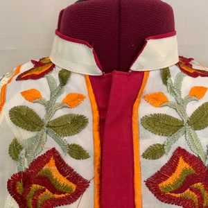 Beautifully embroidered soft material tunic